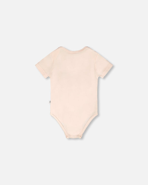 Evolutive Organic Cotton Jersey Onesie Peach - H30A70_06006