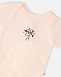 Evolutive Organic Cotton Jersey Onesie Peach - H30A70_06006