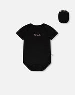 Evolutive Organic Cotton Jersey Onesie Black - H30A70_09990