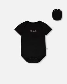 Evolutive Organic Cotton Jersey Onesie Black - H30A70_09990