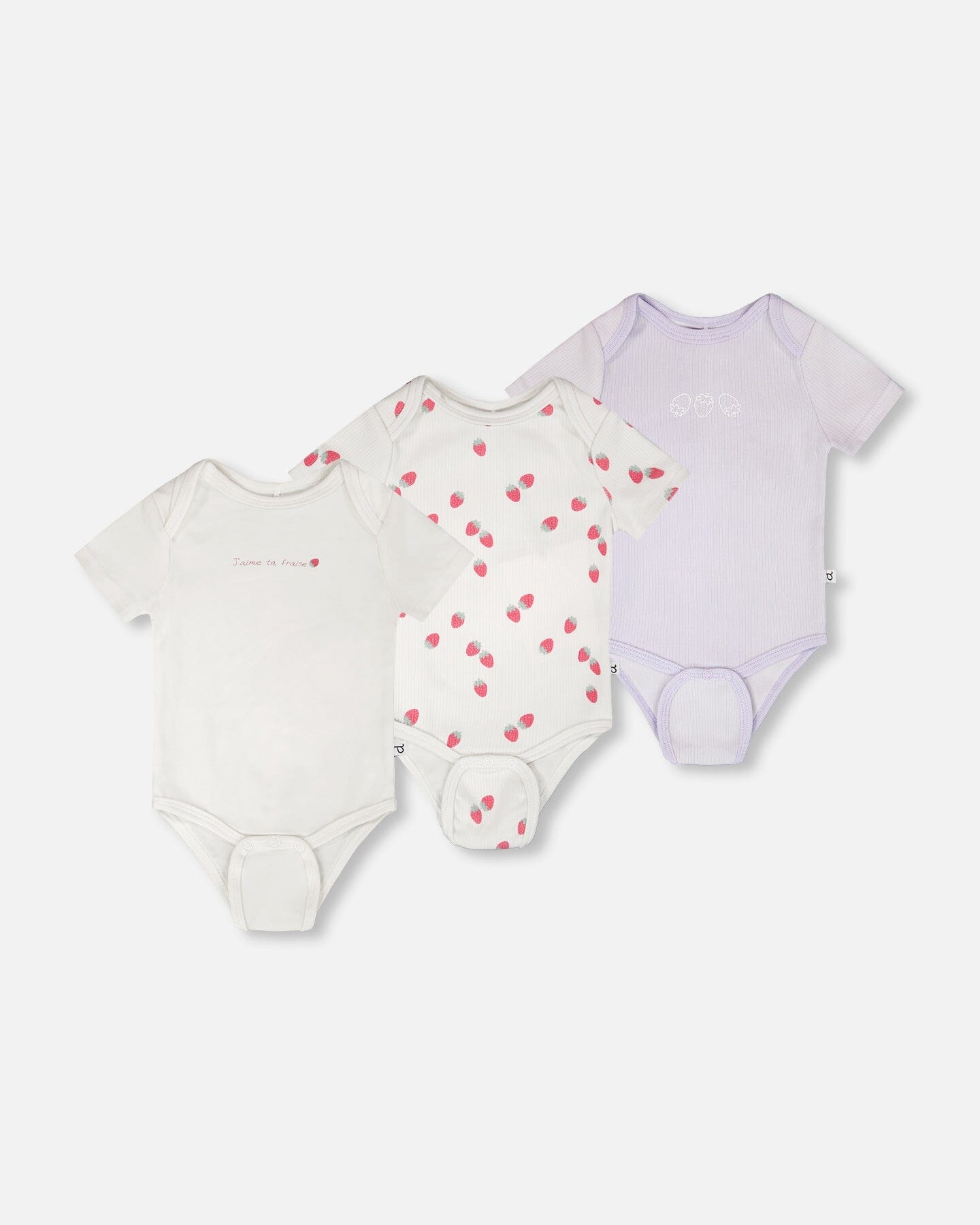 Evolutive Cotton Jersey 3 Pack Onesie White - H30A71_01000