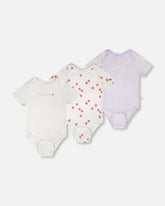 Evolutive Cotton Jersey 3 Pack Onesie White