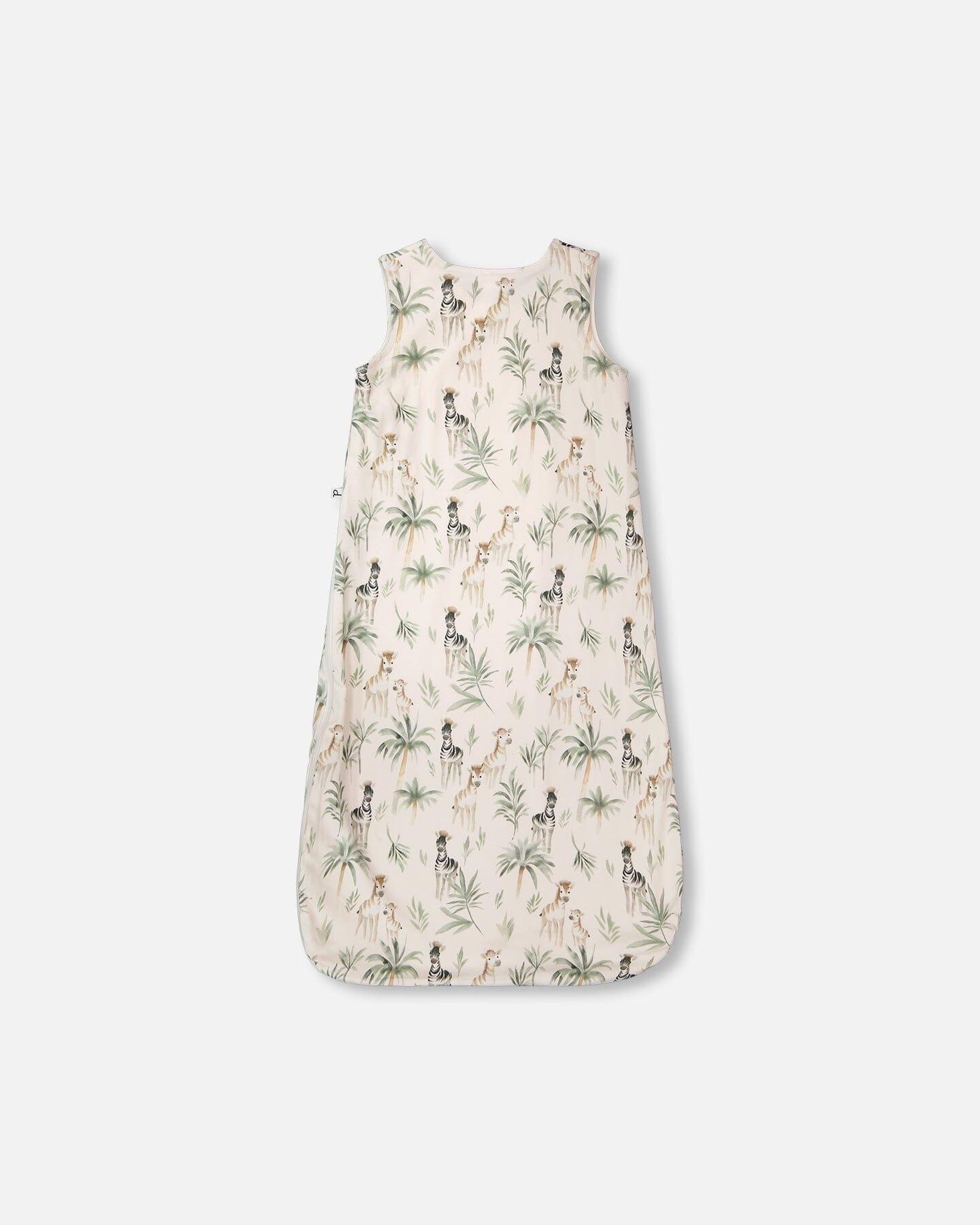 Organic Cotton Jersey Muslin Sleep Sack Beige Zebra Print - H30ASB_3H054