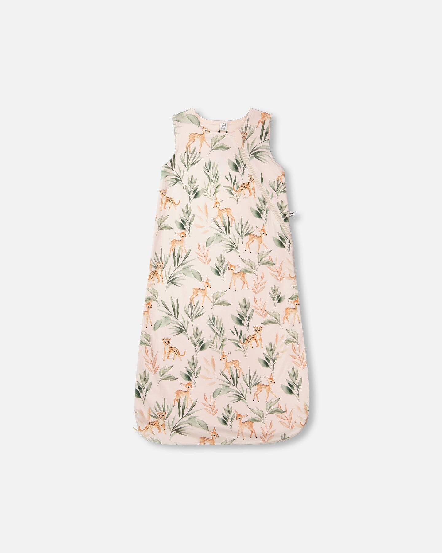 Organic Cotton Jersey Muslin Sleep Sack Peach Deer Print - H30ASB_3H057