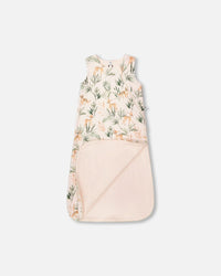 Organic Cotton Jersey Muslin Sleep Sack Peach Deer Print - H30ASB_3H057