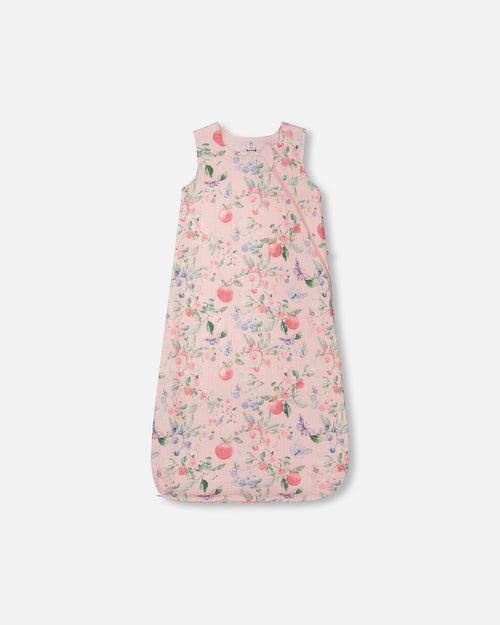 Cotton Jersey Muslin Sleep Sack Pink Printed Berries - H30ASB_3H059