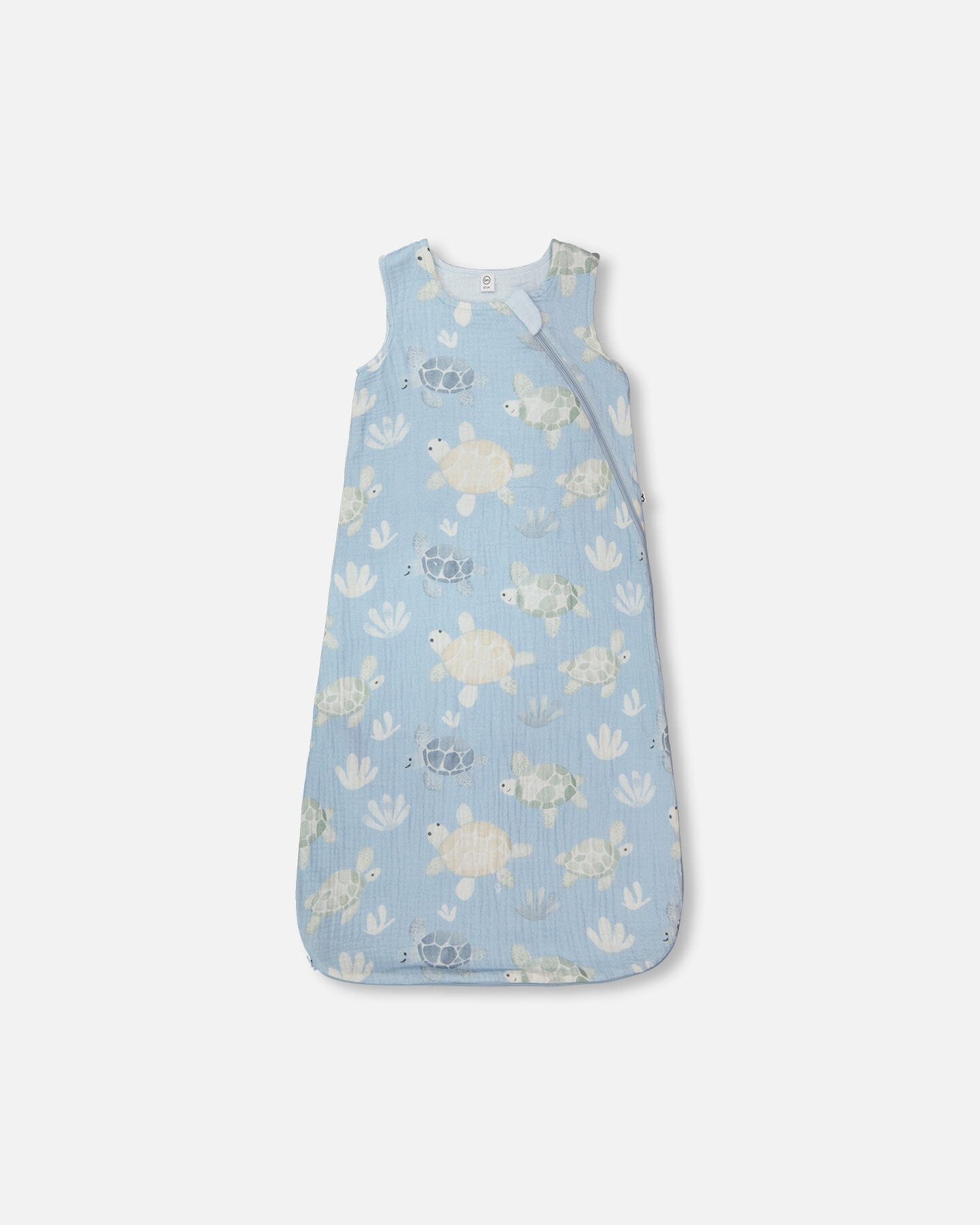 Cotton Jersey Muslin Sleep Sack Blue Turtle Print - H30ASB_3H061
