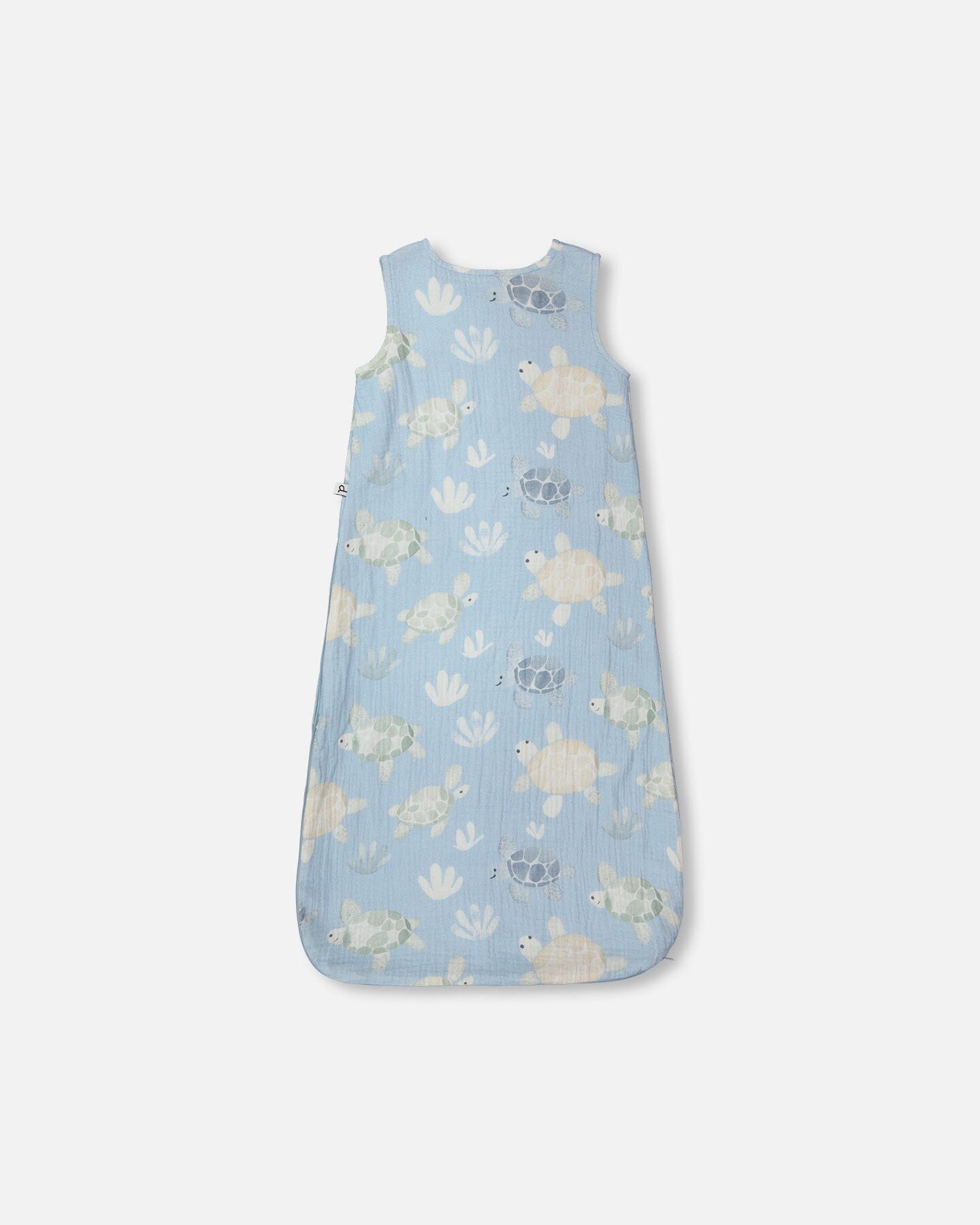 Cotton Jersey Muslin Sleep Sack Blue Turtle Print - H30ASB_3H061
