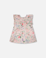 Cotton Muslin Dress And Bloomer Set Pink Printed Berries - H30B12_3H059