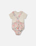 Organic Cotton Jersey Onesie And Muslin Overall Set White And Pink Printed Berries - H30B14_3H059