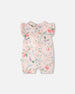 Cotton Muslin Romper Pink Printed Berries - H30B41_3H059
