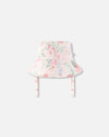 Cotton Muslin Hat Pink Printed Berries - H30BH_3H059