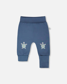 Organic Cotton Jersey Evolutive Pants Medium Blue - H30C20_04770