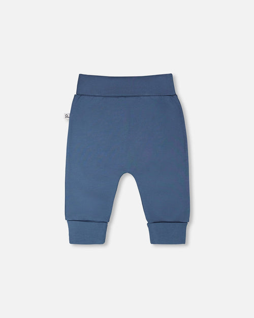 Organic Cotton Jersey Evolutive Pants Medium Blue - H30C20_04770