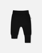 Organic Cotton Jersey Evolutive Pants Black