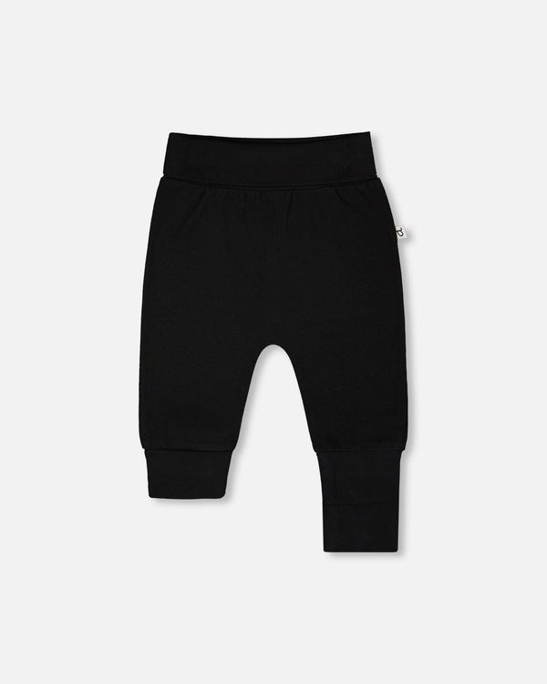 Organic Cotton Jersey Evolutive Pants Black - H30C20_09990