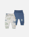 2 Pack Organic Cotton Jersey Evolutive Pants Medium Blue - H30C21_04770