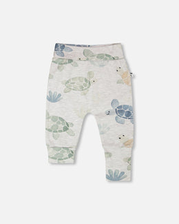 2 Pack Organic Cotton Jersey Evolutive Pants Medium Blue - H30C21_04770