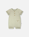 Cotton Rib Romper Sage Green - H30C40_03011