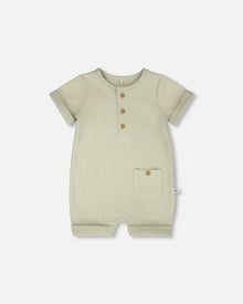 Cotton Rib Romper Sage Green - H30C40_03011
