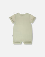 Cotton Rib Romper Sage Green - H30C40_03011