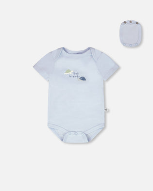 Evolutive Organic Cotton Jersey Onesie Sky Blue - H30C70_04005