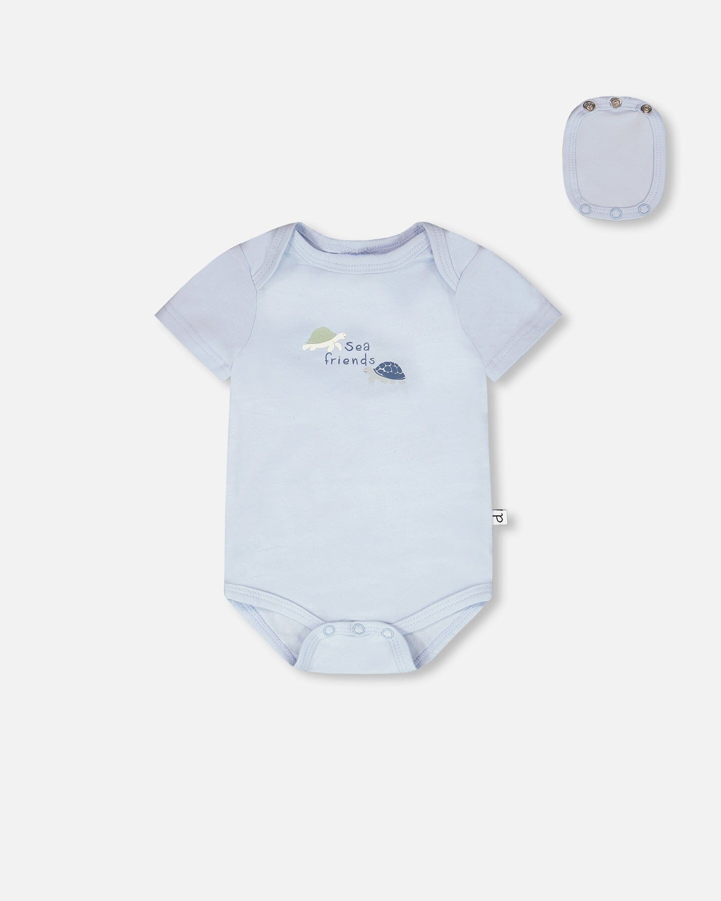 Evolutive Organic Cotton Jersey Onesie Sky Blue - H30C70_04005