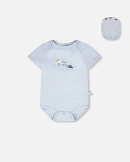 Evolutive Organic Cotton Jersey Onesie Sky Blue - H30C70_04005