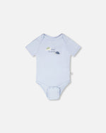 Evolutive Organic Cotton Jersey Onesie Sky Blue - H30C70_04005