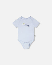 Evolutive Organic Cotton Jersey Onesie Sky Blue - H30C70_04005