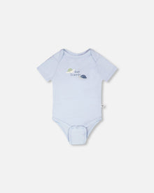 Evolutive Organic Cotton Jersey Onesie Sky Blue - H30C70_04005