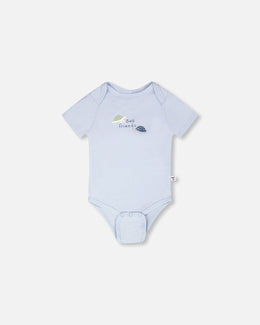 Evolutive Organic Cotton Jersey Onesie Sky Blue - H30C70_04005