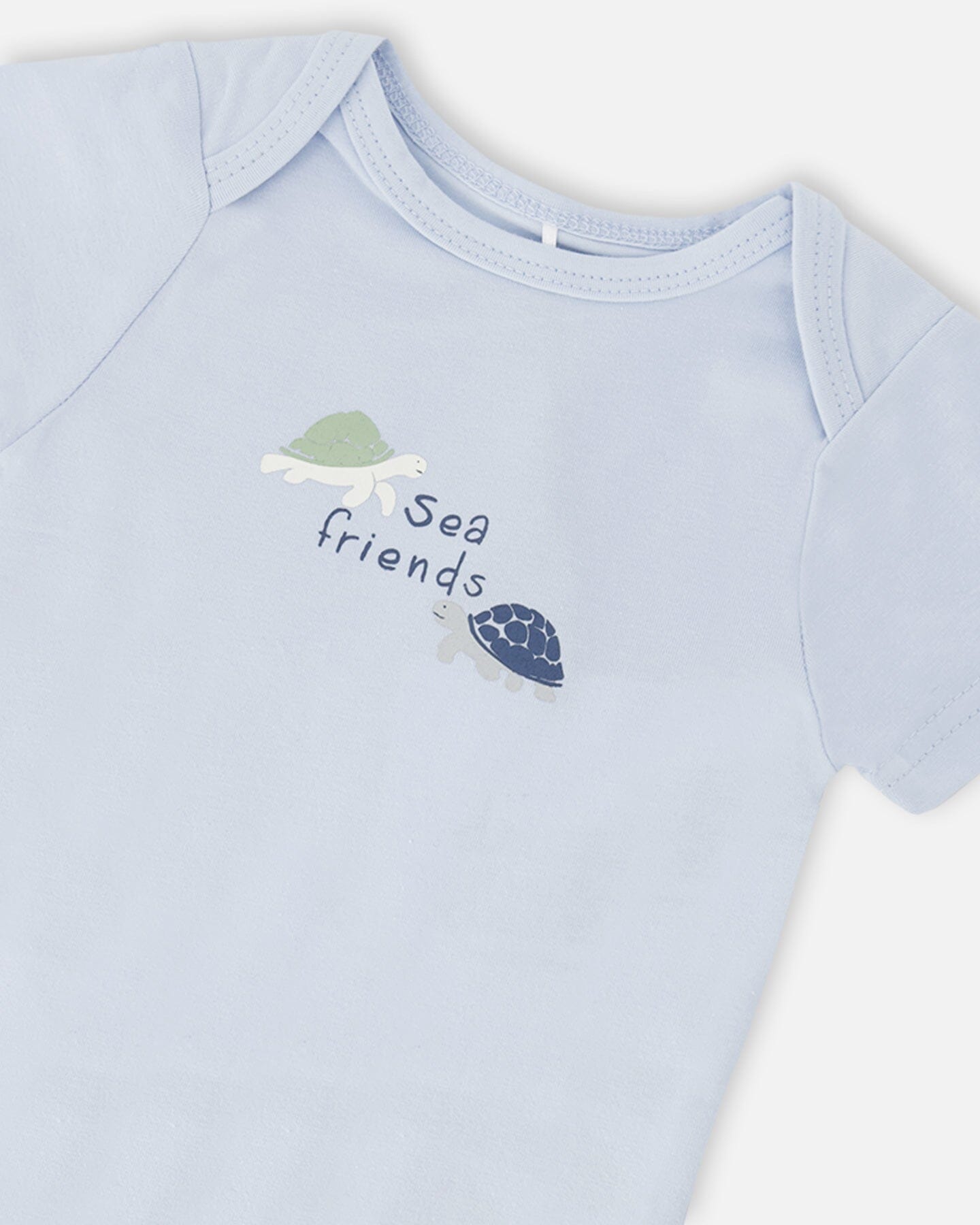 Evolutive Organic Cotton Jersey Onesie Sky Blue - H30C70_04005