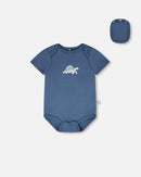 Evolutive Organic Cotton Jersey Onesie Medium Blue - H30C70_04770