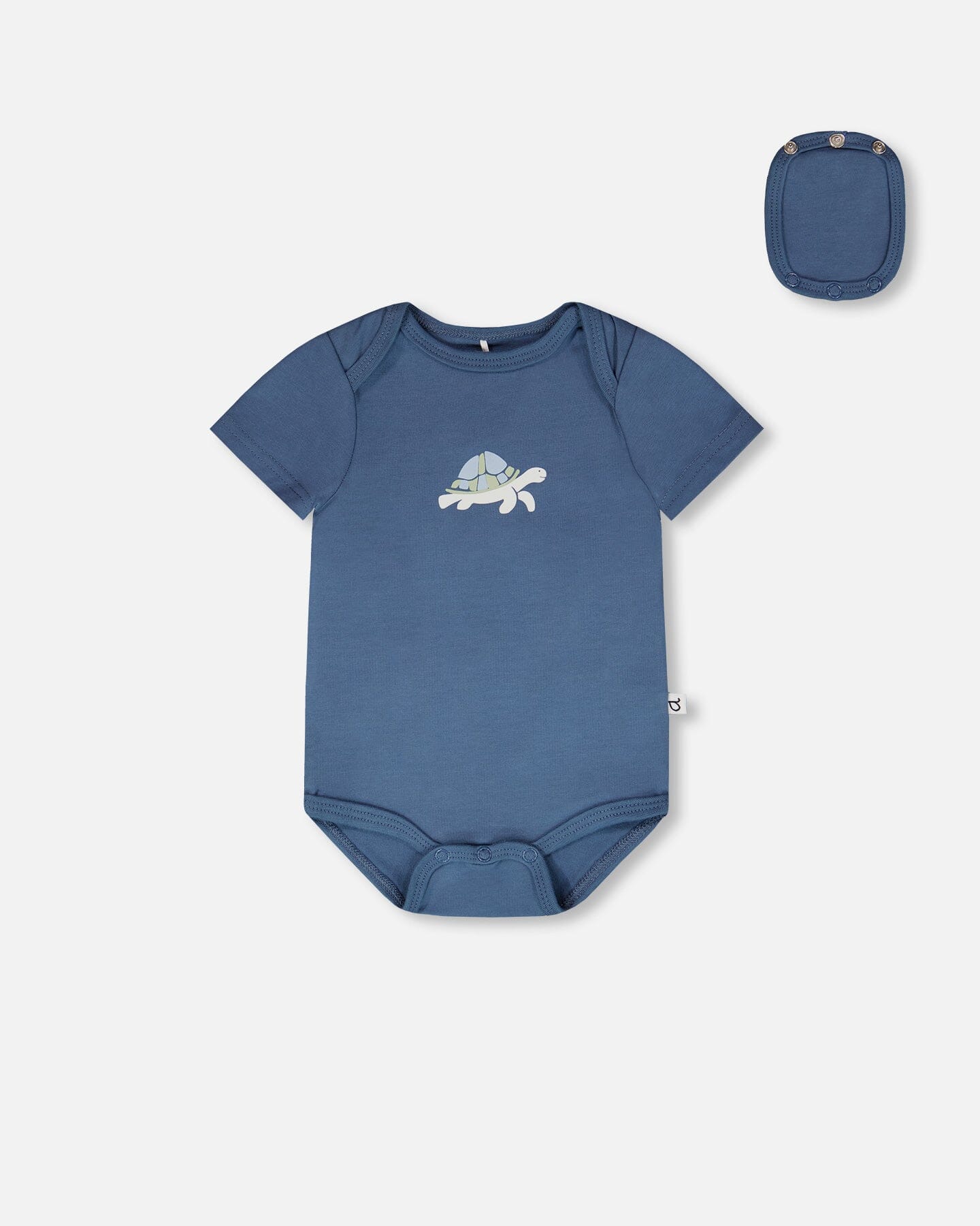 Evolutive Organic Cotton Jersey Onesie Medium Blue - H30C70_04770