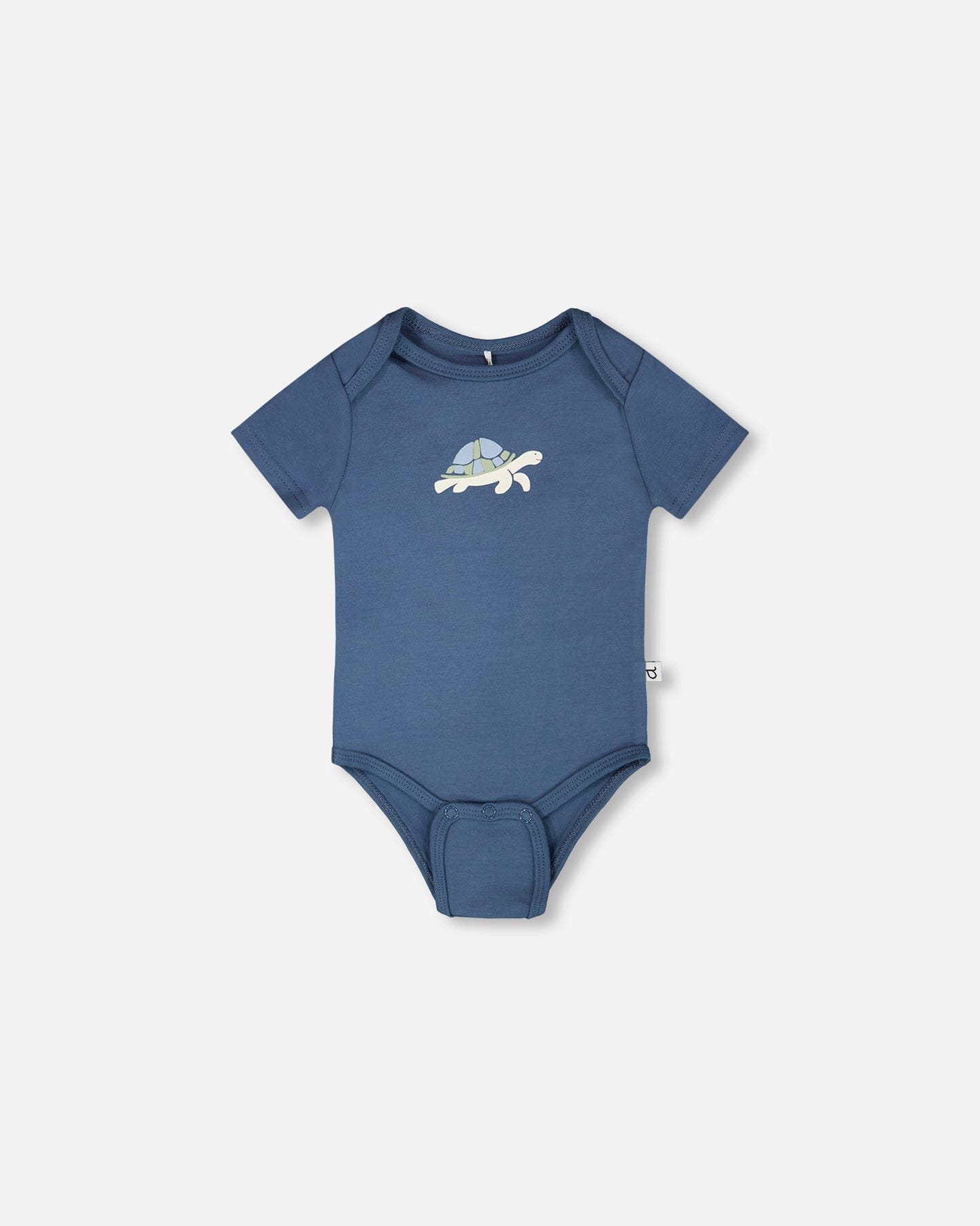 Evolutive Organic Cotton Jersey Onesie Medium Blue - H30C70_04770