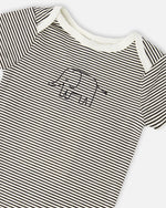 Evolutive Jersey Onesie Black And Off White Stripes - H30C70_3H055