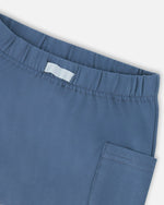 Jersey T-Shirt And Organic Cotton Jersey Shorts Set Grey Mix Turtle Print And Medium Blue - H30D13_3H060