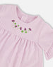 Jersey Tunic And Cotton Capri Set Lavender And Green Printed Flowers - H30E12_05180
