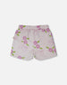 French Terry Shorts Lilac Snails Print - H30E27_3H109