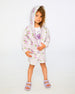 French Terry Hooded Cardigan Lilac Snails Print - H30E30_3H109