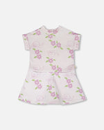 French Terry Dress Lilac Snails Print - H30E85_3H109