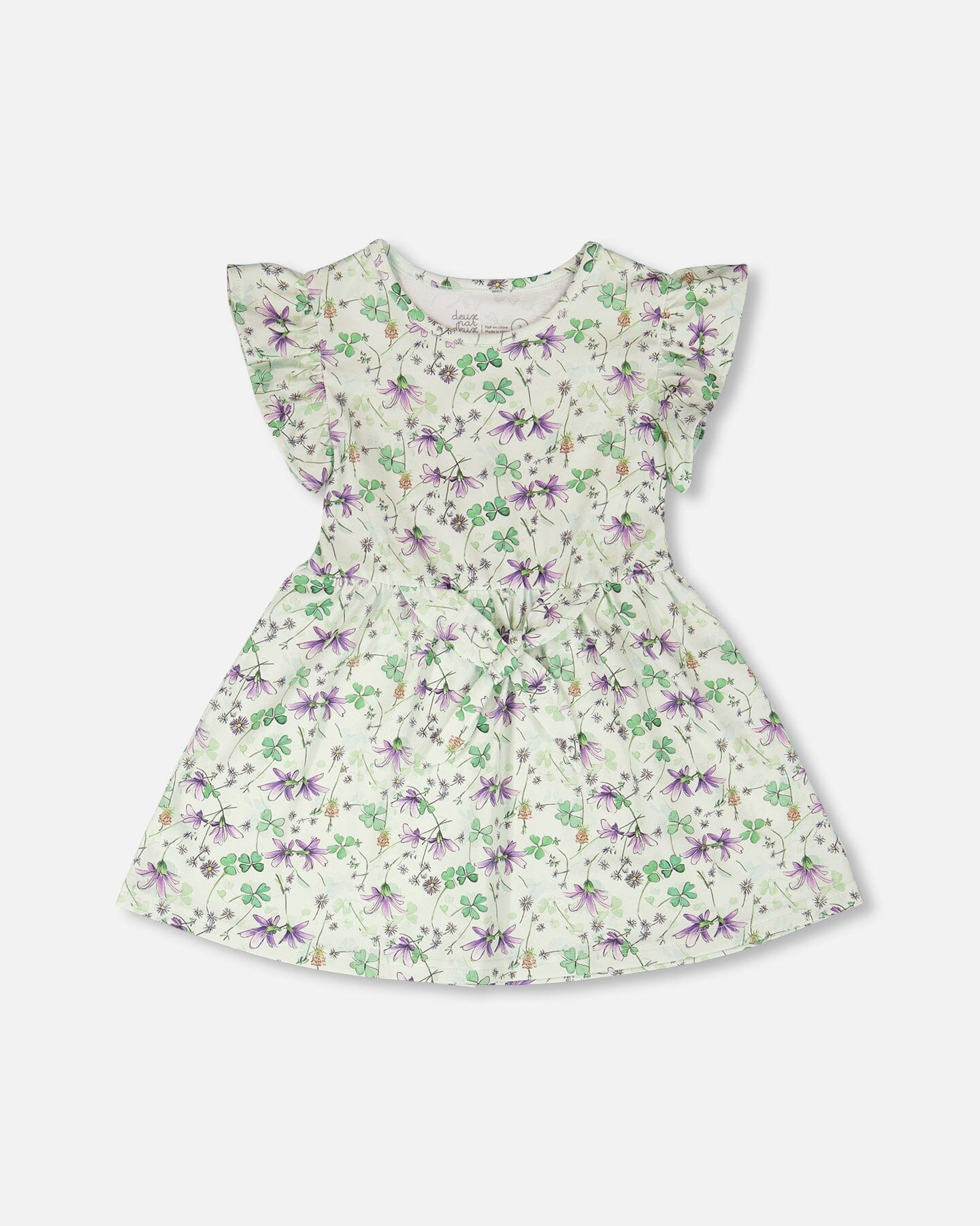 Jersey Dress Green Printed Flowers - H30E87_3H048