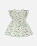Jersey Dress Green Printed Flowers - H30E87_3H048