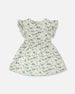 Jersey Dress Green Printed Flowers - H30E87_3H048