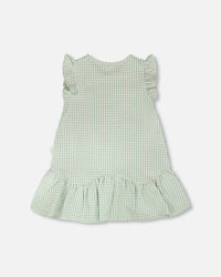 Plaid Poplin Dress Green - H30E88_3H110