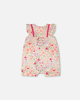 Romper Off White Printed Flowers - H30F40_3H050