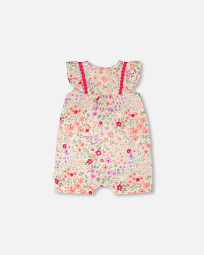 Romper Off White Printed Flowers - H30F40_3H050