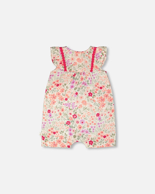 Romper Off White Printed Flowers - H30F40_3H050