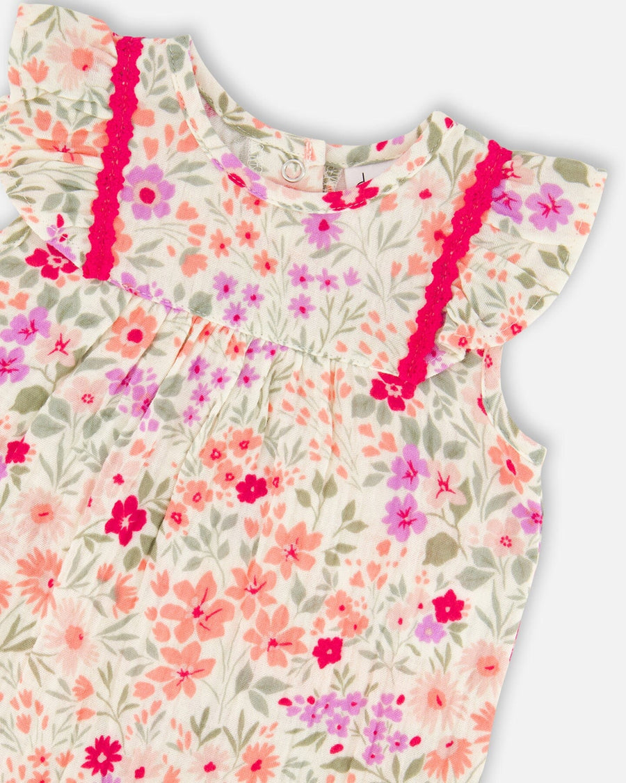 Romper Off White Printed Flowers - H30F40_3H050
